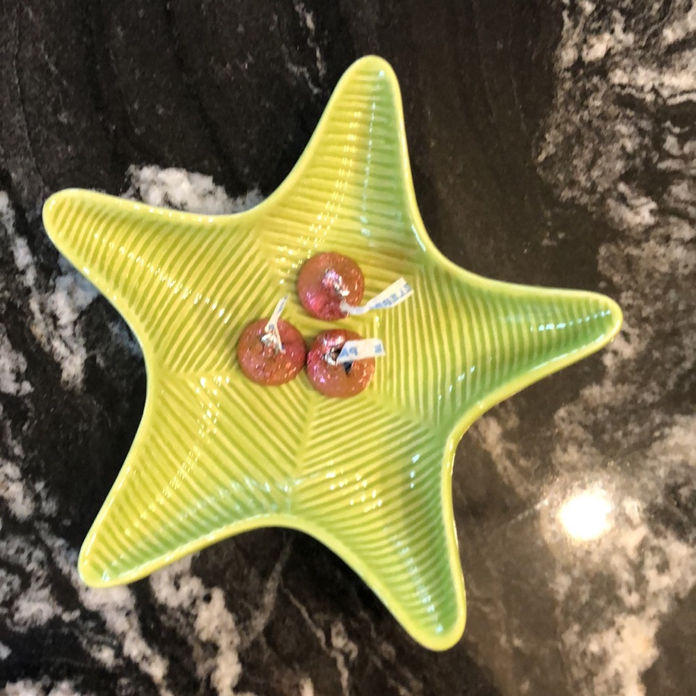 Green starfish trinket/candy tray- NWT!!!